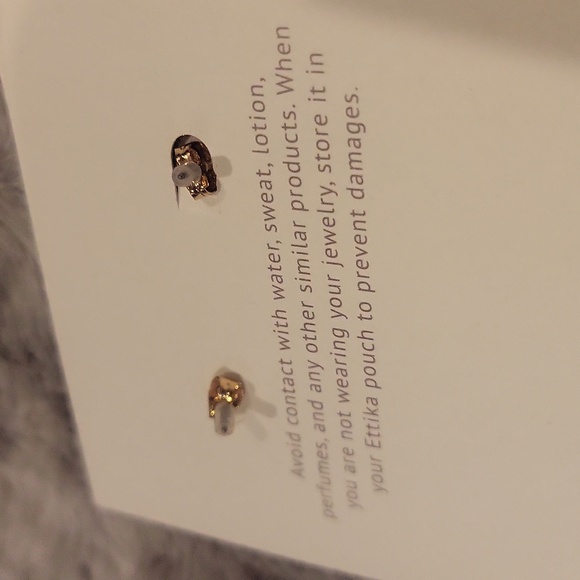 ETTIKA 18K Plated Gold Crystal Bell Drop Women's Earrings - Picture 3 of 4